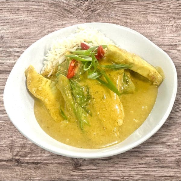 Fish D’Vine famous Thai Fish Curry w/ rice (GF)